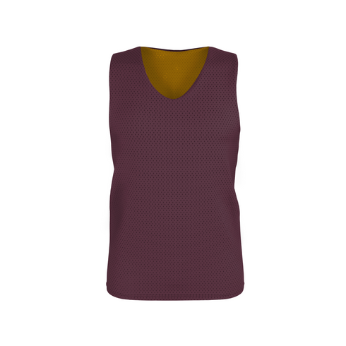 Badger Sport Youth Reversible Mesh Tank (A00118-065503), Color 'Light Maroon/Gold'
